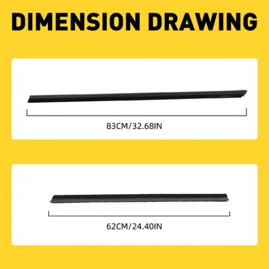 For 2008-2013 Honda Fit Jazz 4Pcs Weatherstrip Window Moulding Trim Seal Belt