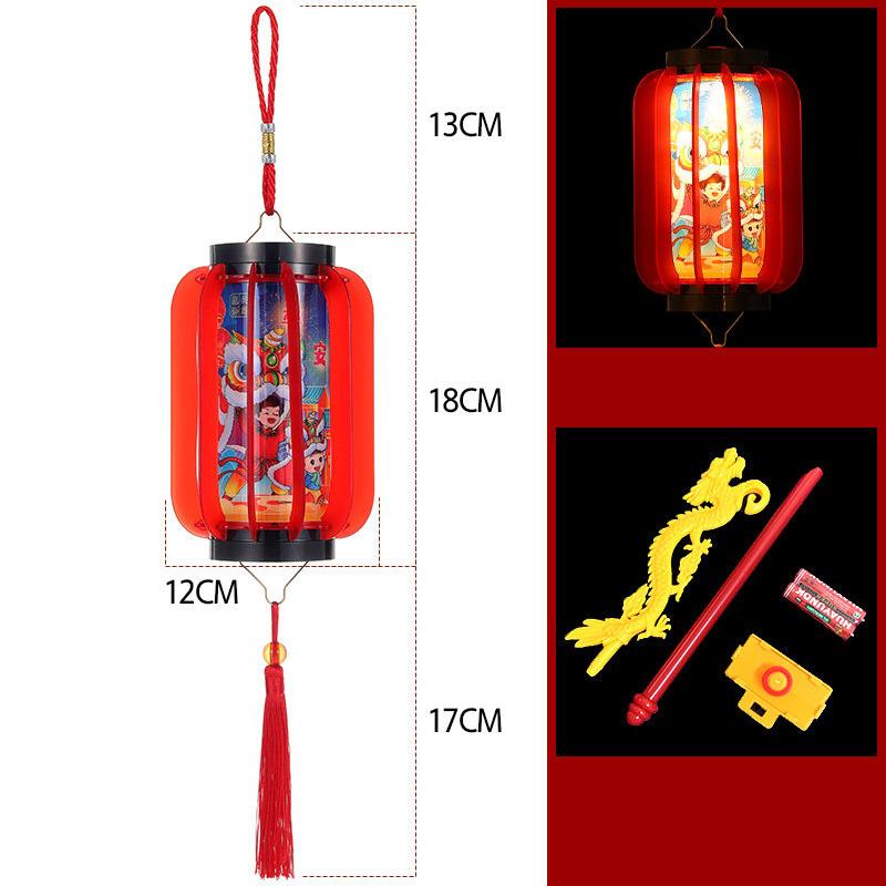 Horse Year New Year Lantern Chinese Style Red Handheld Lantern Tassel Cloth Lantern Hanging Ornament Festival Celebration