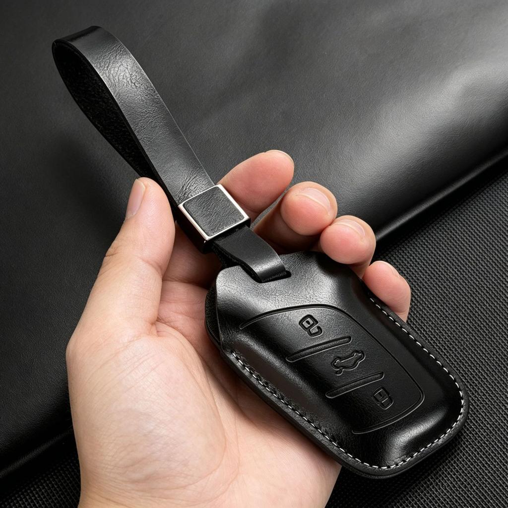 Applicable To Roewe Rx5 Leather Key Cover 350/360/w5/ei6 Shell Plus Car Buckle Ruixing Ei5 All-inclusive Creativity