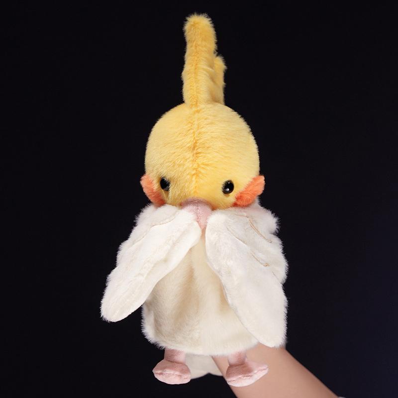 Bird Soft Stuffed Toy Doll Parrot Cosplay Plush Doll Educational Toys Kawaii Cockatiel/Budgerigar/Monk Parakeet Hand Puppet