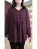 2025 Spring Plus Size Loose Long Sleeve Slimming Top for Women