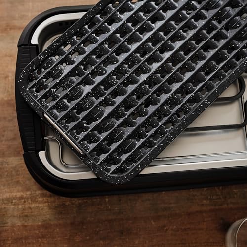 Synergy Trading Super Rauchabsorbierende Grill-Smokeclean III Grillplatte, Schwarz