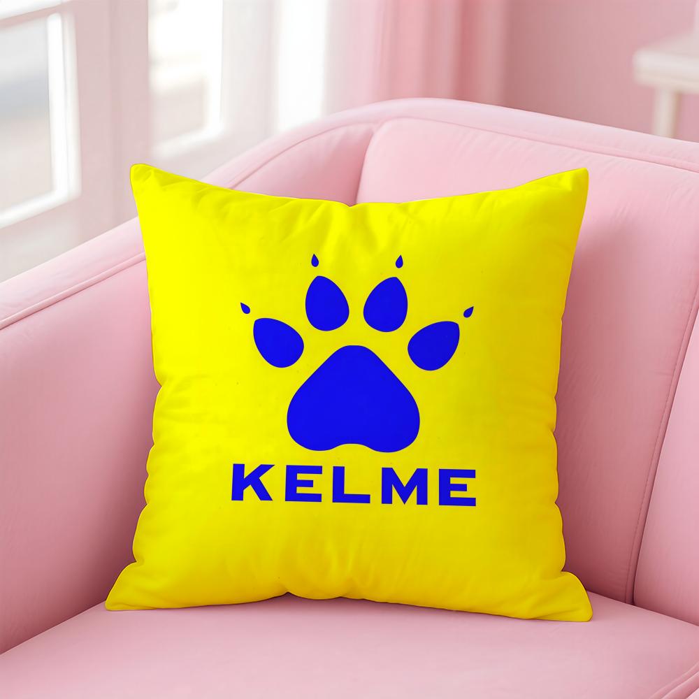 Luxury Fashion Brand Logo K-Kelme Cushion Cover Pillowcase Short Plush Invisible Zipper Room Sofa Cushion Cover