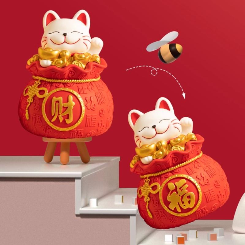 1Pcs Lucky Cat Money Box Cute Safe Kids Birthday Gifts for Boys Girls Savings Coins Banking Home Decor New Year