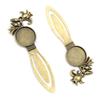 2 ks Ručně vyráběné záložky Cabochony Prázdná základna Nastavovací miska Vnitřní velikost 20 mm Slitina Kovové DIY šperky Výroba Příslušenství