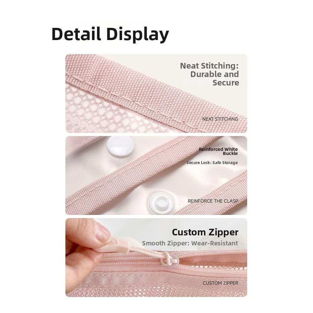 Portable Transparent Toiletry Storage Bag Large Capacity Waterproof Women Wash Bag Visible Breathable Makeup Bag Home