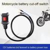 12V Vypínač odpojení baterie motocyklu Vysokovýkonný Vodotěsný ABS spínač 30cm/50cm Měděný kabel Odpojovací kabel baterie pro těžké podmínky