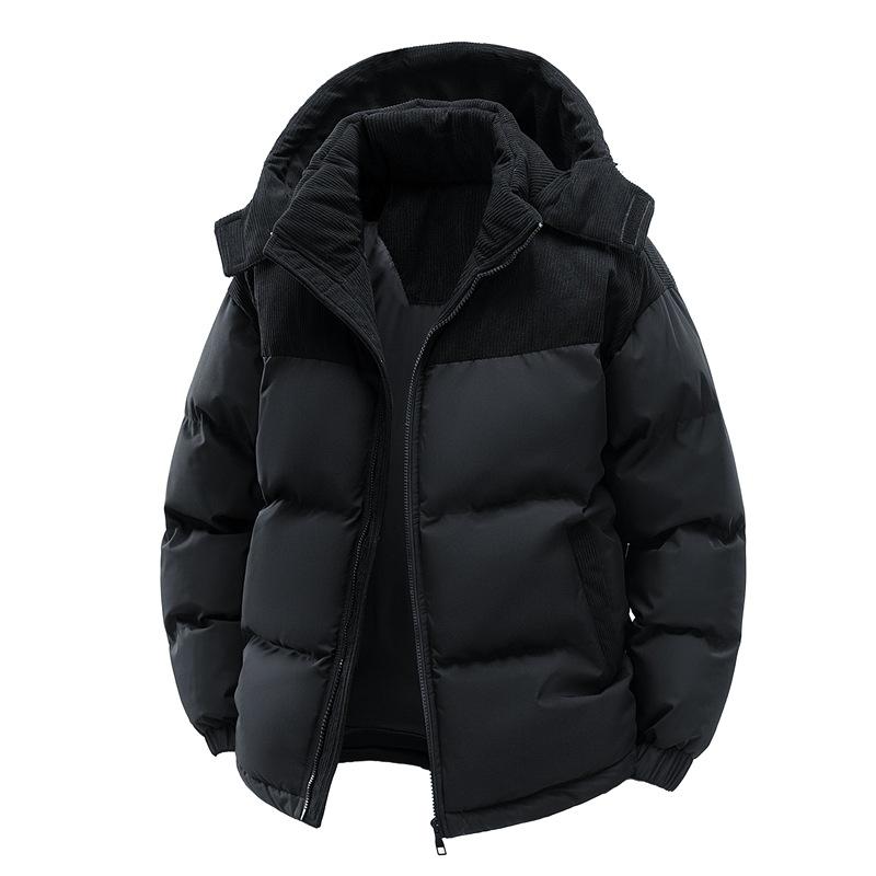 Cotton-padded Jackets Men's Winter Down Jackets with Thickened Down Warm and Cold-proof Cotton-padded Jackets