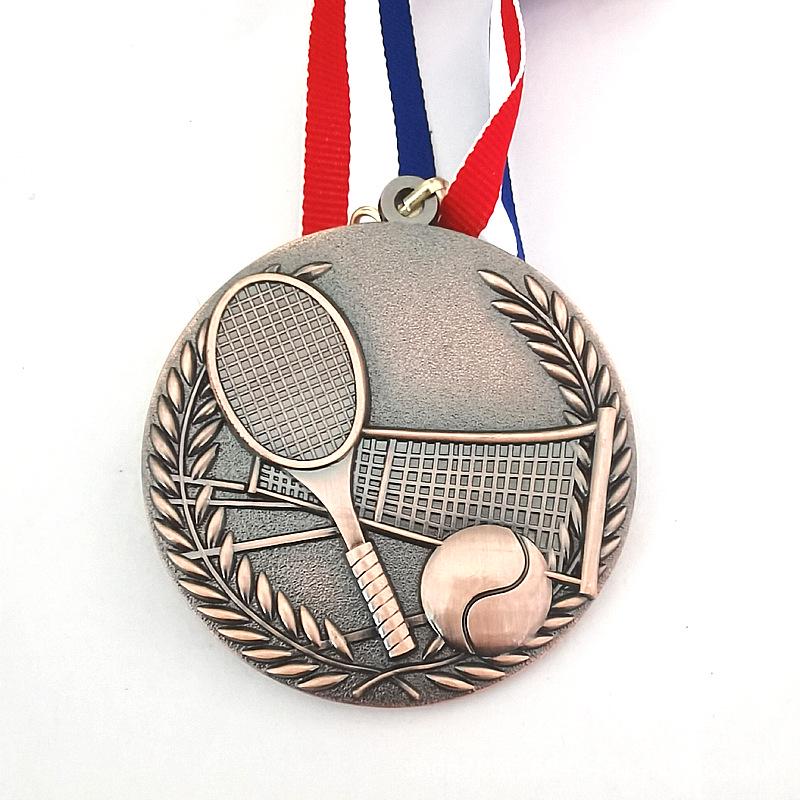 4-Color School Tennis Competition Hanging Plaques - Gold, Silver, Bronze Medals