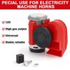 12V 115dB Car Air Horn Red Compact Dual Tone Electric Pump Loud Siren Vehicle for Car Motorcycle Truck Bicycle