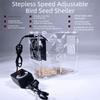 Clear Acrylic Bird Grains Shelling Machine Adjustable Speed Bird Food Separator  Bird Breeder