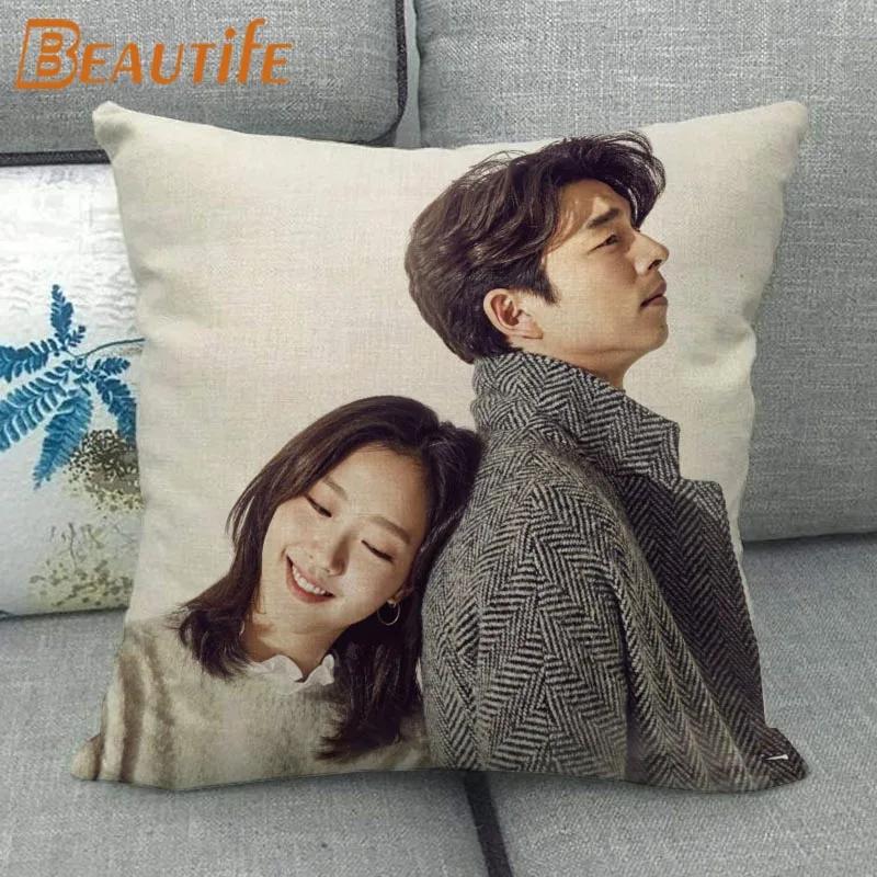 Custom Lee Dong Wook KPOP Pillowcase Wedding Decorative Cotton Linen Pillow Case For Home Pillow Cover 45X45cm One Side