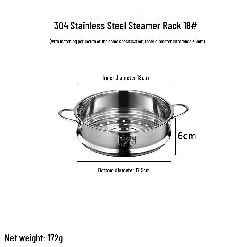 304 Stainless Steel Stackable Steamer Basket with Double-ear Handles