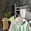 Portasciugamani da Bagno Girevole a 180° Multifunzionale Alluminio Spaziale Porta Asciugamani per Doccia Scaffale Organizzatore per Ripostiglio Cucina
