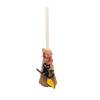 Halloween Festive Miniature Witch Broom Ornament PVC Hanging Pendant Decoration For Holiday Home Party Car Interior
