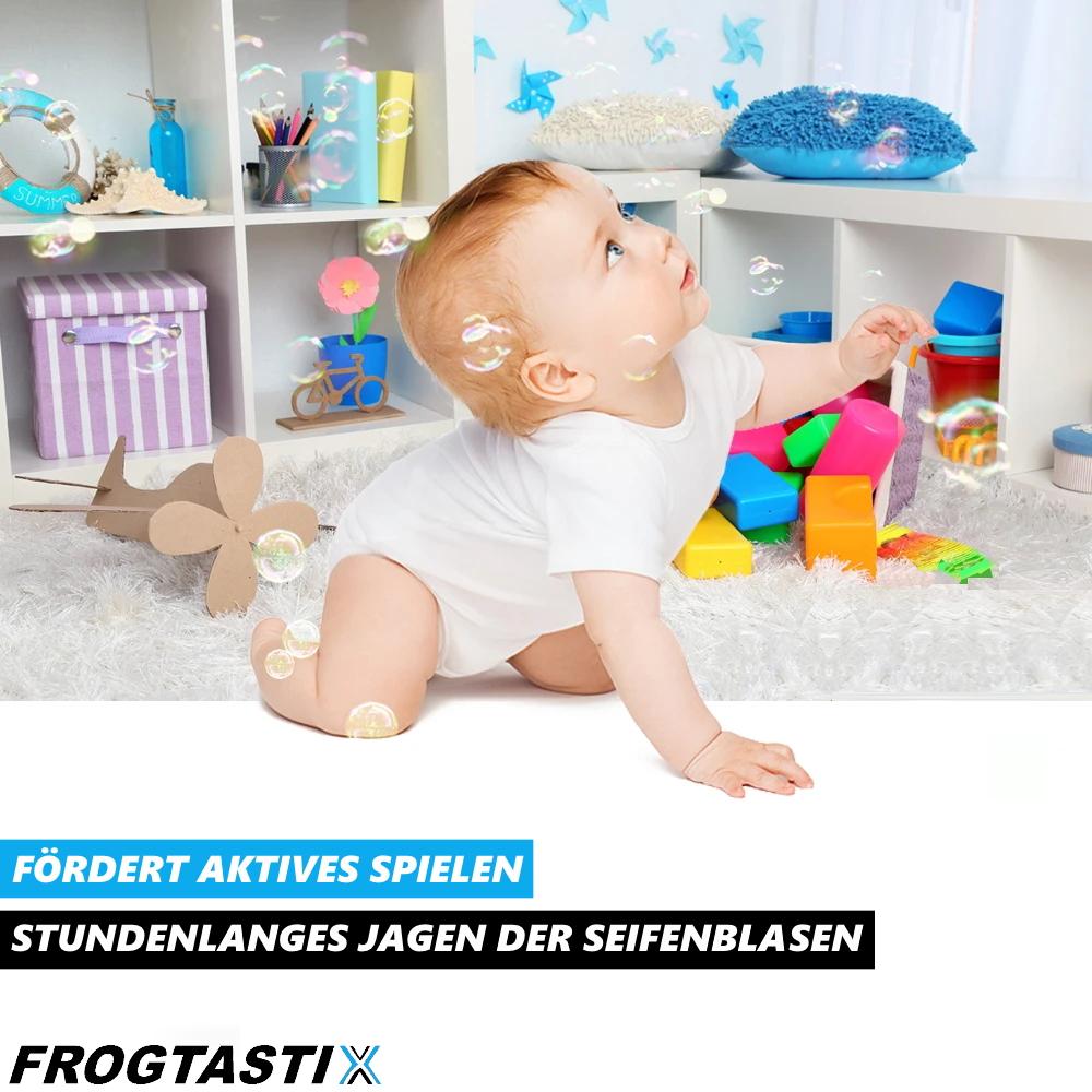 FROGTASTIX Soap Bubble Machine Frog Soap Bubble Device Soap Bubble Liquid