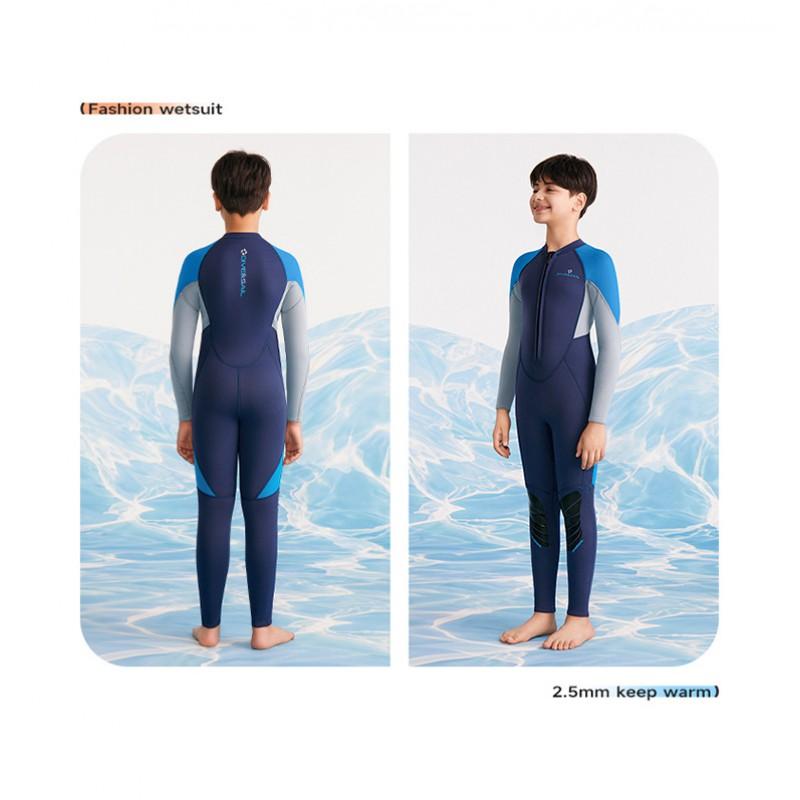 Kids 2.5mm Neoprene Wetsuit Snorkeling Diving Surfing Swimming Warmth Protection Full Body Suit