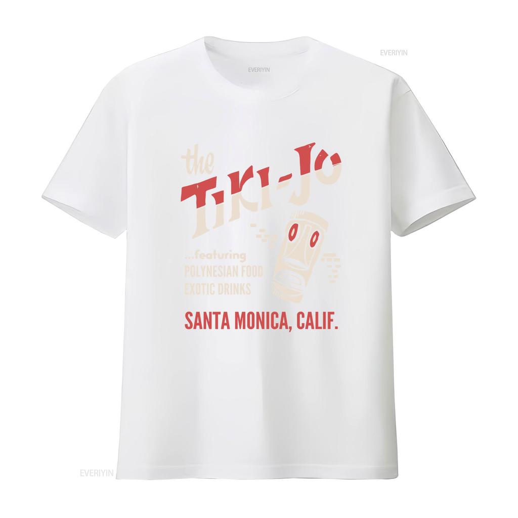 The Tiki Jo Santa Monica California Vintage Bar T Shirt Polynesian Food Exotic Drinks Design vintage Washed graphic