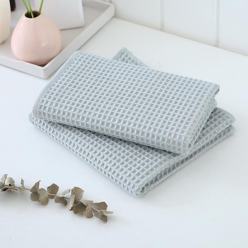 

Class A Japanese-Style Pure Cotton Waffle Towel - Absorbent & Quick-Drying Honeycomb Hand Towel 34*74 cm небесно-голубой