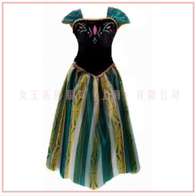 Frozen Elsa Elsa Women Adult Adult Princess Dress Anna Dress Performance Dress Anna Princess Dress XS зелёный