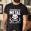 Herren- und Damen-T-Shirts Mein Nachbar hört Metal Ob er will oder nicht Heavy Fun Festival Rock