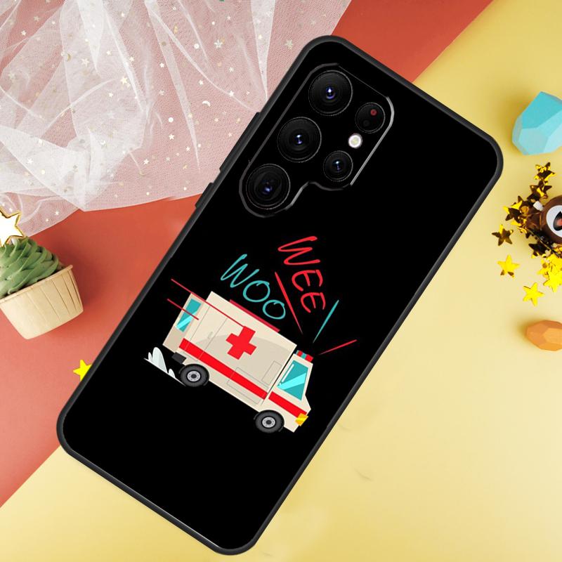 EMT EMS Ambulance Phone Case For Samsung Galaxy S25 Ultra S21 S20 S22 S23 Ultra S9 S10 Plus S24 FE Cover Coque