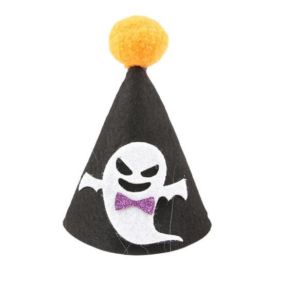 Halloween Pet Accessories Pointed Hat, Cute Ghost Witch Pumpkin Cat Pom-pom Hat for Cats And Small Dogs Holiday Party Accessory Lightweight
