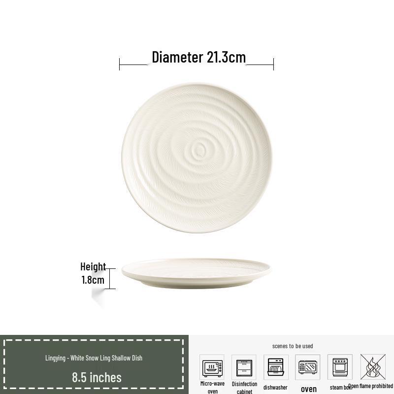 Elegant Ceramic Dinner Plate for Steak, Rice, Vegetables, Dessert & Fruit – Ideal for Home, Restaurant, or Hotel Use.