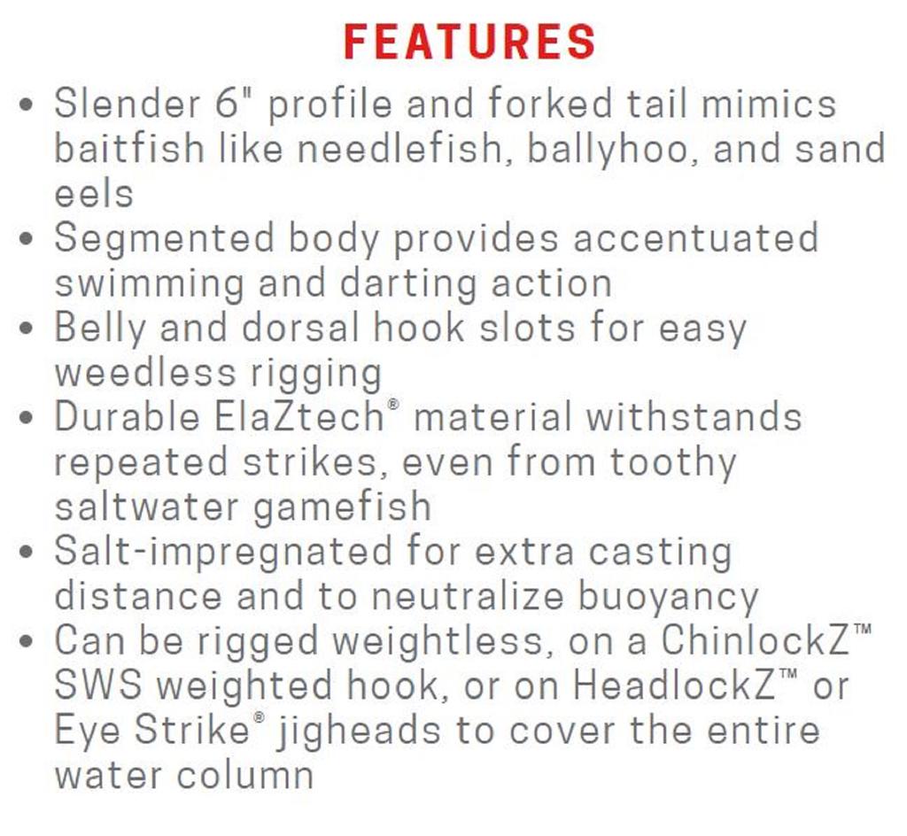 Zman Soft Lure DarterZ 6 Inch 5/Pack Smelt (1454)