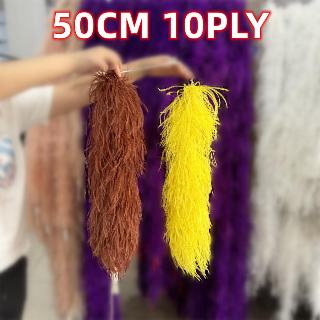 DIY 0,5 Metri Grosime Boa din Pene de Struț 2-20 Straturi Panglică Cusut Rochie Eșarfă Șal DIY Carnaval Petrecere de Nuntă Îmbrăcăminte Fustă cu Pene Decor