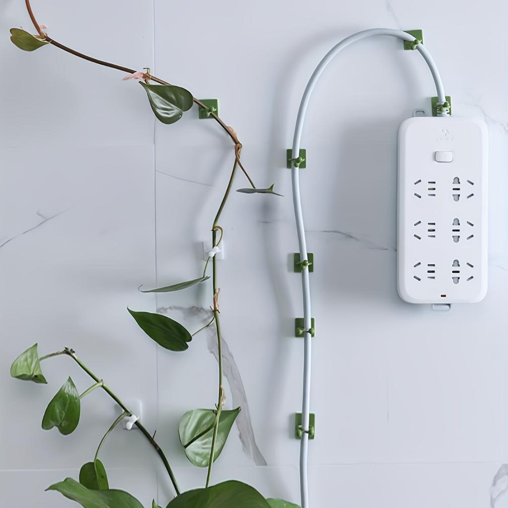 10pcs/20pcs- Plant And Green Plant Fixer,  Green Basket Vine Climbing, Wall Hanging Style Household Universal Hook