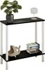Konsola Loft Z Półką 80X30X80 Cm Metalowa Biała Do Przedpokoju