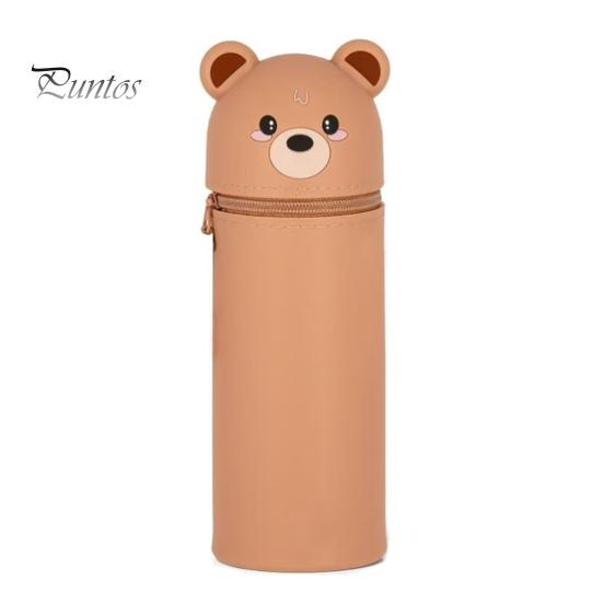 

Пенал настольный держатель для ручек с рисунком животных из мультфильма силиконовая сумка для хранения карандашей для дома, школы, офиса D