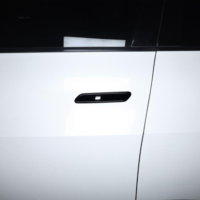 For Kia EV6 2024 LHD RHD Auto Interior Accessory Carbon Fiber Exterior Door Black Handle Frame Protective Cover