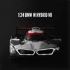 1/24 BMW M Hybrid V8 Alloy Sports Car Model Diecasts Metal Track Racing Car Vehicles Model Simulation Sound Light Kids Toys Gift
