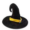 1pcs Halloween Party Witch Hat Curved Black Velvet Magic Costume Accessory for Dance Masquerade Role-playing Props