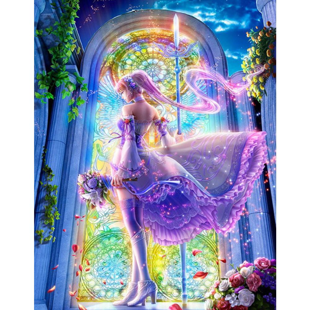 

5D DIY Алмазная картина Мозаика Эльфы Полная дрель Quare/круглая алмазная вышивка Подарок или украшениекровать