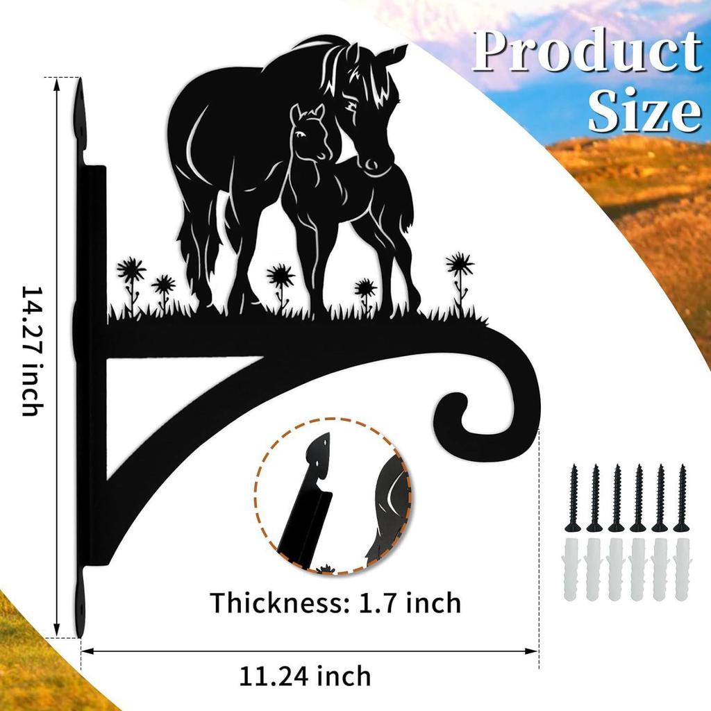 Heavy Duty Iron Hanging Plant & Clothes Hooks with Decorative Gnome Silhouette for Indoor & Outdoor Use