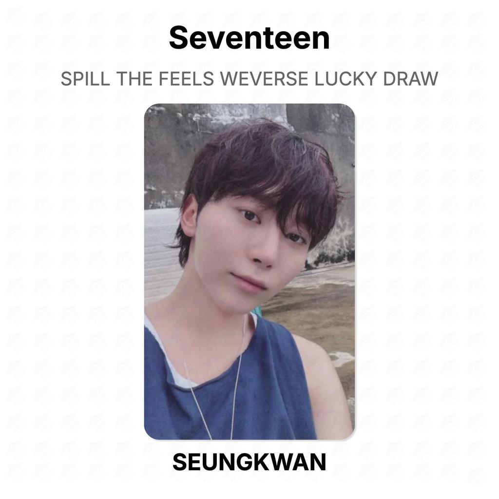 Seventeen SPILL THE FEELS WEVERSE Glücksziehung Offizielle Fotokarte