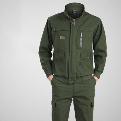Men's  Workwear Set Spring and Autumn Wear-resistant Auto Repair and Welding Clothes Construction Site Protection Workwear