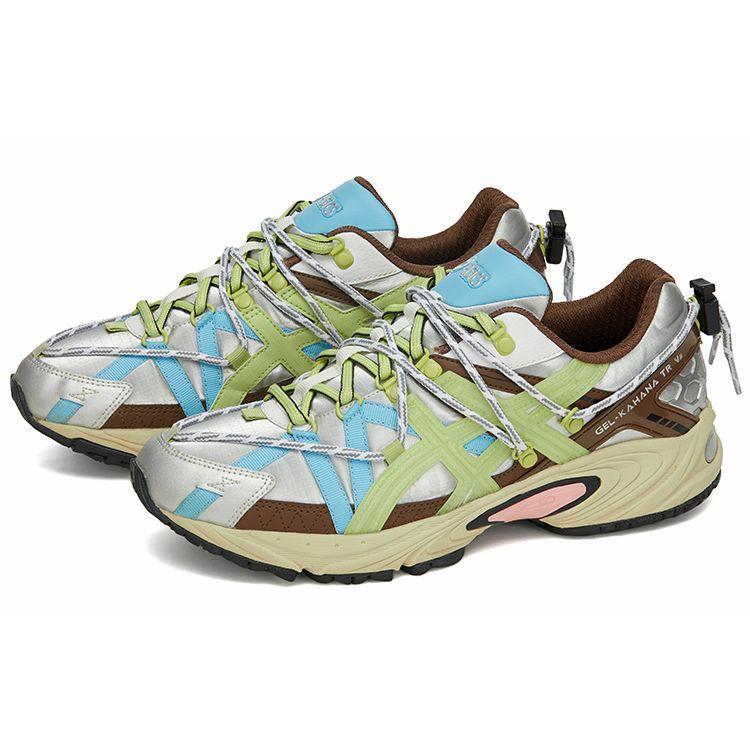 Asics Myge X Gel-Kahana Tr V2 Διχτυωτό Συνθετικό Δέρμα Εξωτερικού Χώρου Λειτουργικά Y2K Ρετρό Υγρό Ασημί Χαμηλά Lifestyle Casual Παπούτσια 1203A260-020