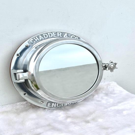 40.64 Cm Ship Window Porthole, Canal Boat Porthole, Bathroom Wall Porthole Mirror, Nautical Décor Maritime Coastal House