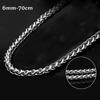 Cool Choker Silver Color Stainless Steel Necklace Metal Collar Heavy Link Braided Wheat Chain