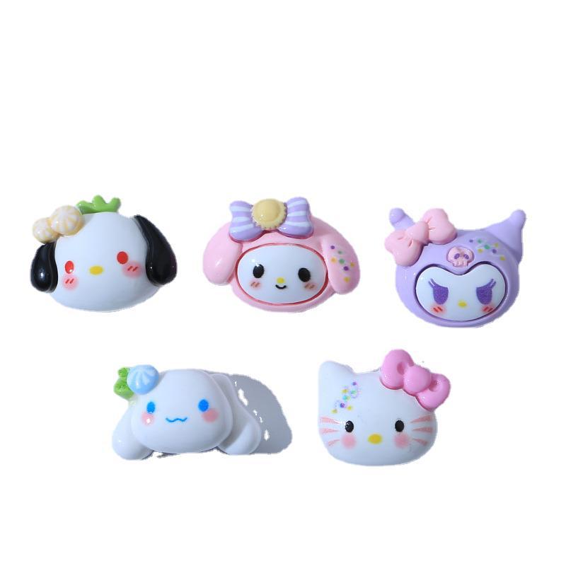 10 Pcs New Mini Kawaii Cartoon Animal Kitten, Rabbit Series Resin Scrapbookdiy Miniature Ornament Accessories A35