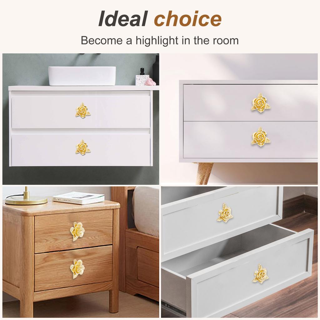 10pcs Drawer Handle Multiple Types Furniture Cupboard Door Pull Knob Single Hole Knob for New Kitchen Closet Wardrobe Decoration