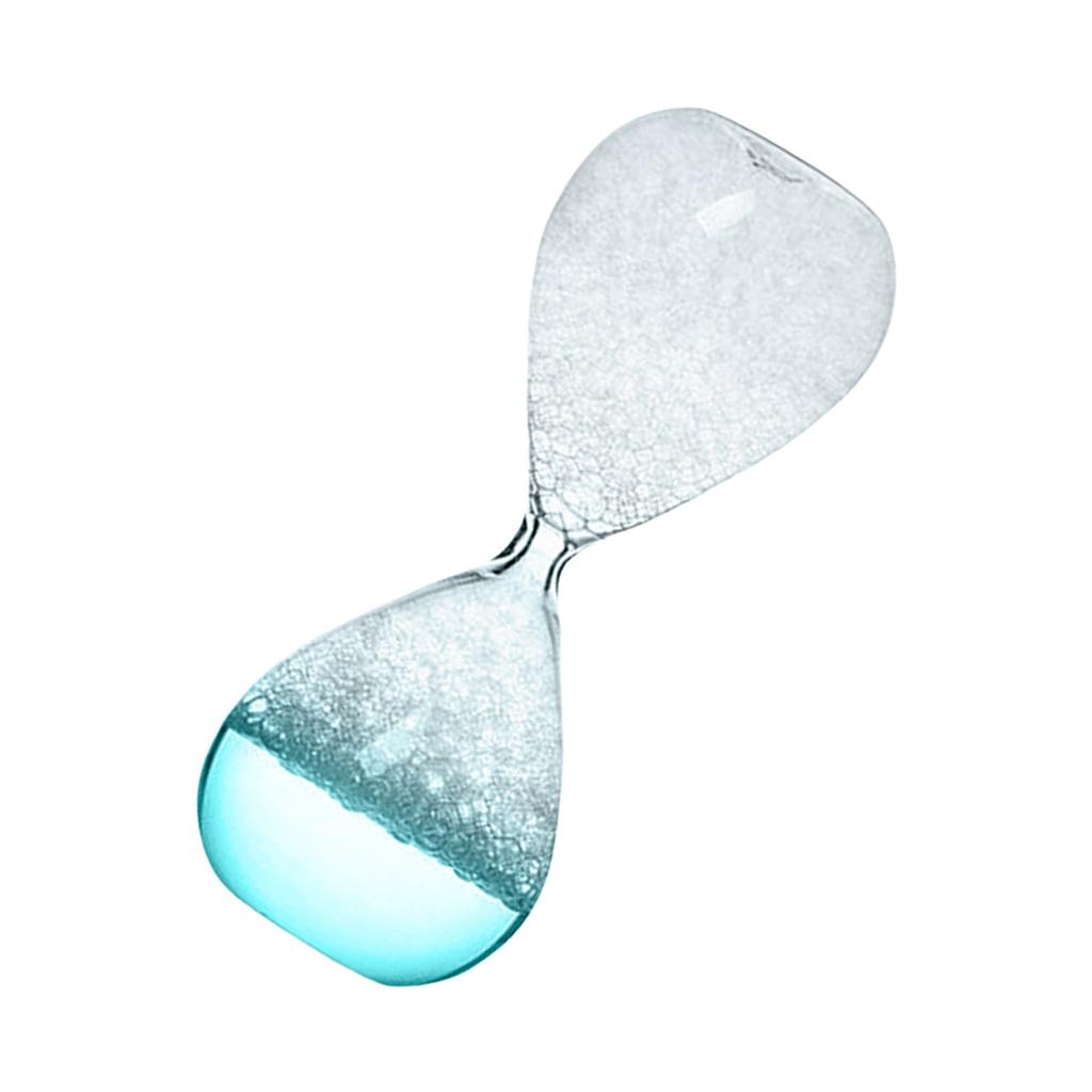 Elegant Glass Hourglass with Flowing Bubbles Nighttime Glow Decorative Timer for Living Room
