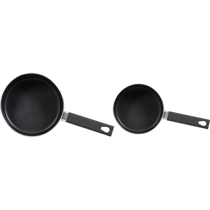 Set de 2 casseroles - LIVOO - MEP154N - Antiadhésif sans PFOA - Manche silicone - Tous feux