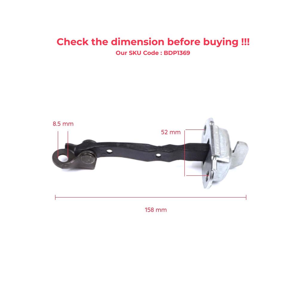 BDP1369-1 2 Pieces Front Door Stop Check Assy Limiter Strap for Toyota Yaris Vitz MK3 P13 2010-2020 Vios P15 Verso S P12 6861052130