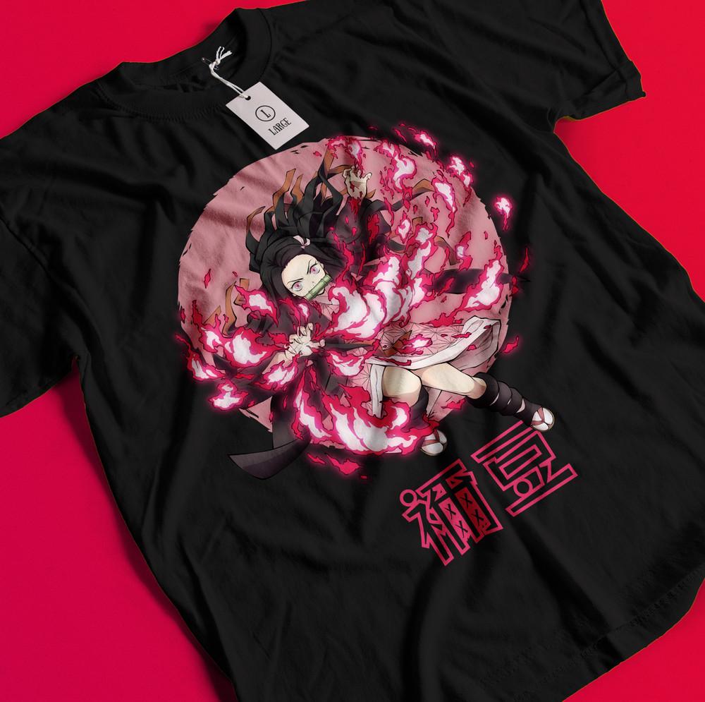 

Demon Slayer Shirt Tanjiro Tshirt Nezuko T-Shirt Muzan Doma Tee Inosuke Zenitsu BB854 L