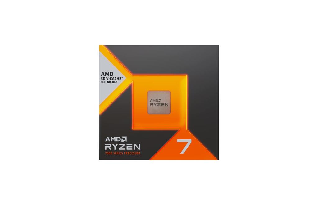 AMD Processeur CPU Ryzen 7 sans refroidisseur 8 cœurs 16 threads 104 Mo 120 W Produit distributeur autorisé 7800X3D, 4,2 GHz / 100-100000910WOF